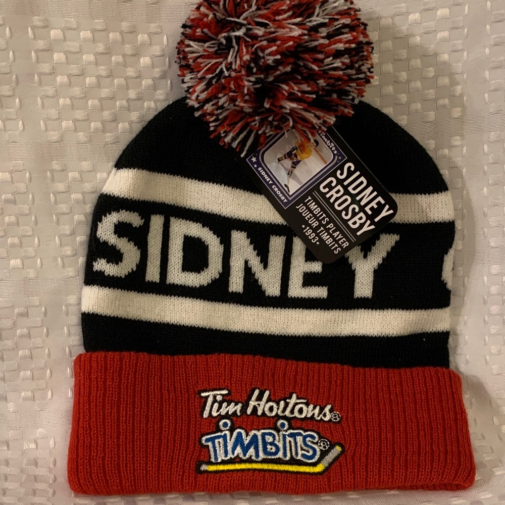 Sidney Crosby Tim Hortons Timbits Beanie - Black, White & Red, new with tag.
